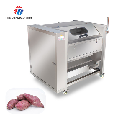 180KG Small automatic ginger washing machine potato cleaning and peeling machine ginger cleaning and mud removal machine