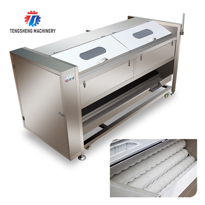 380KG Stainless steel wool roller peeling cleaning machine turnip automatic fruit and vegetable peeling