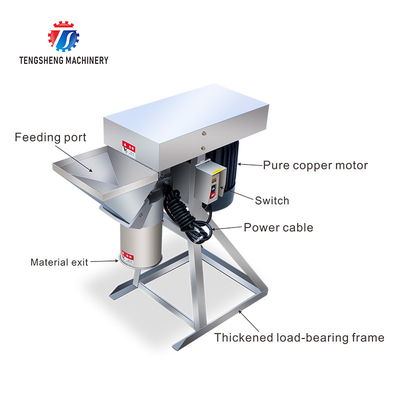 Silvery Single Tube Capsicum Potato Masher Machine , Ginger And Garlic Paste Making Machine