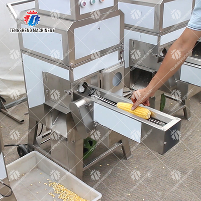 Sweet Corn Processing Equipment , Waxy Corn Deseeding Vegetable Processing Equipment