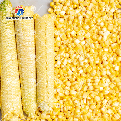 Sweet Corn Processing Equipment , Waxy Corn Deseeding Vegetable Processing Equipment