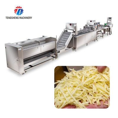 Brush bubble cleaning, drying, selection and cutting production line