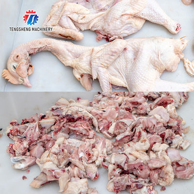 500KG/H The cutting specification of chicken and duck meat cutter can reach 8MM