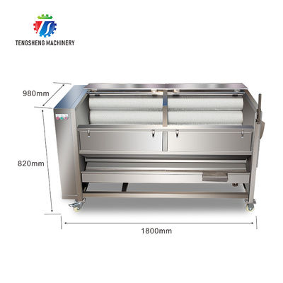 1500mm Brush Roller Potato Washing And Peeling Machine