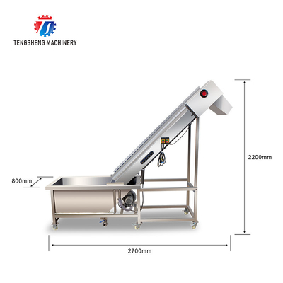 0.375KW Industrial Vegetable Processing Machine Citrus Passion Fruit Pre - Foaming Elevator Machine