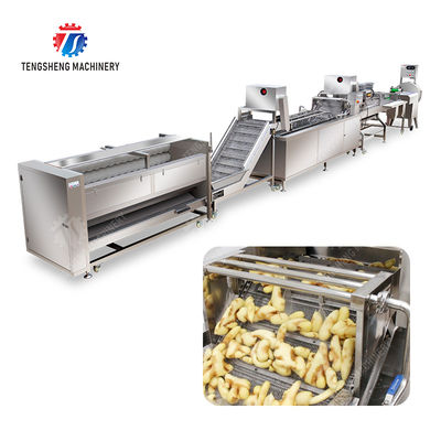 Brush bubble cleaning, drying, selection and cutting production line