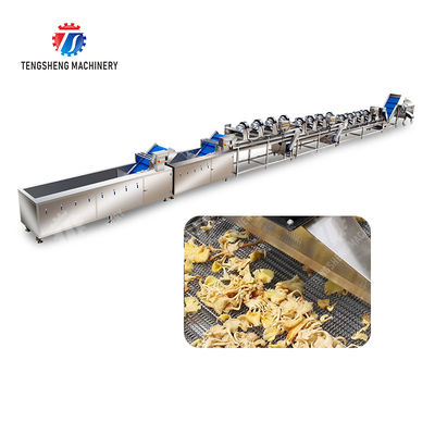 Large-scale fruit and vegetable washing,drying and cutting production line